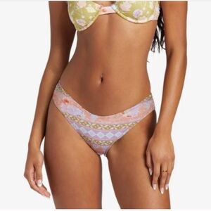 Billabong Feelin’ Peaceful Reversible Bondi Floral Print Bikini Bottom NWT Large